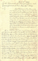 Page One of Letter from David Dunbar to British Admiralty, April 30, 1742