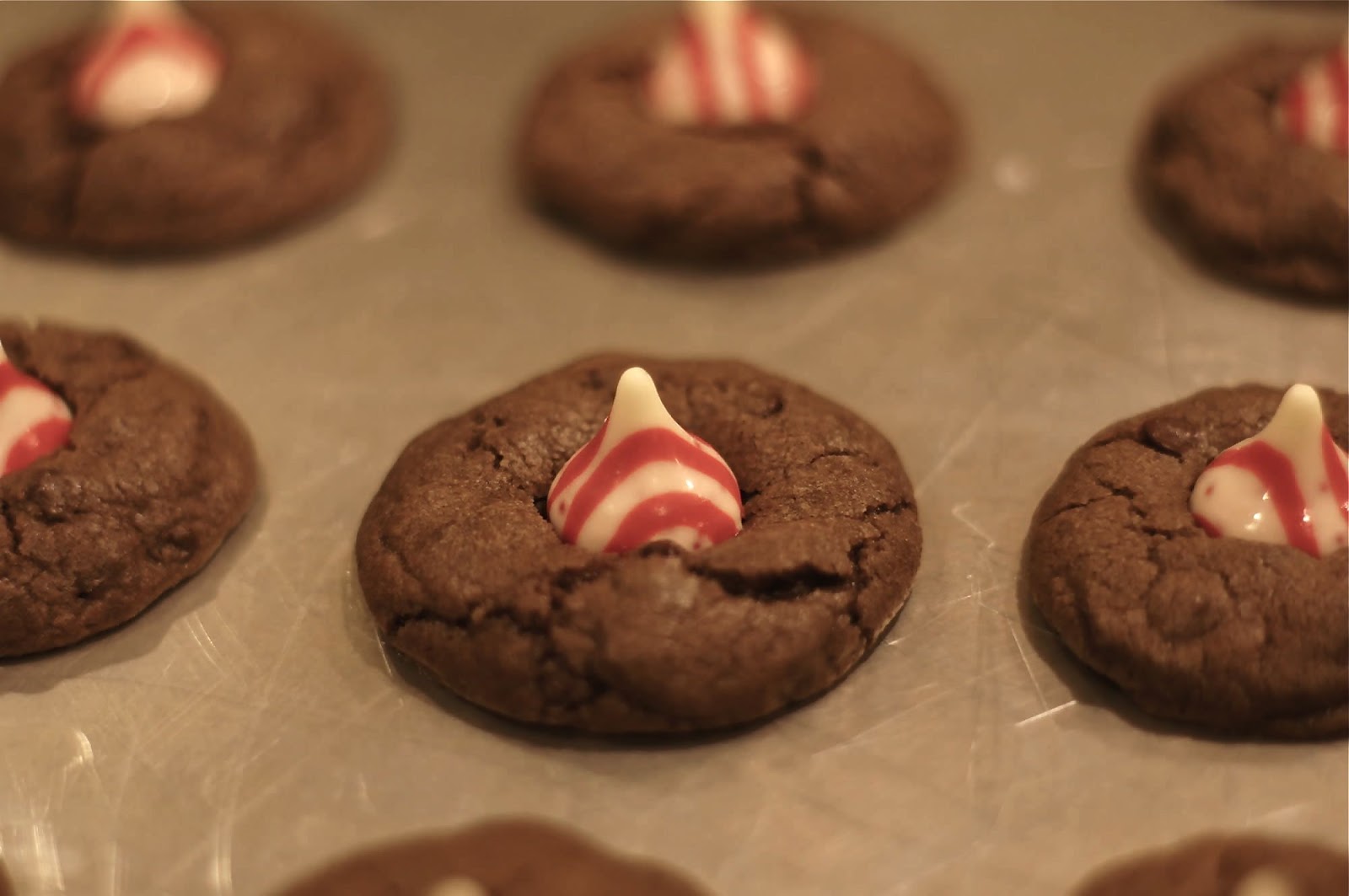 Little Bit of Everything Chocolate Candy Cane Kiss Cookies