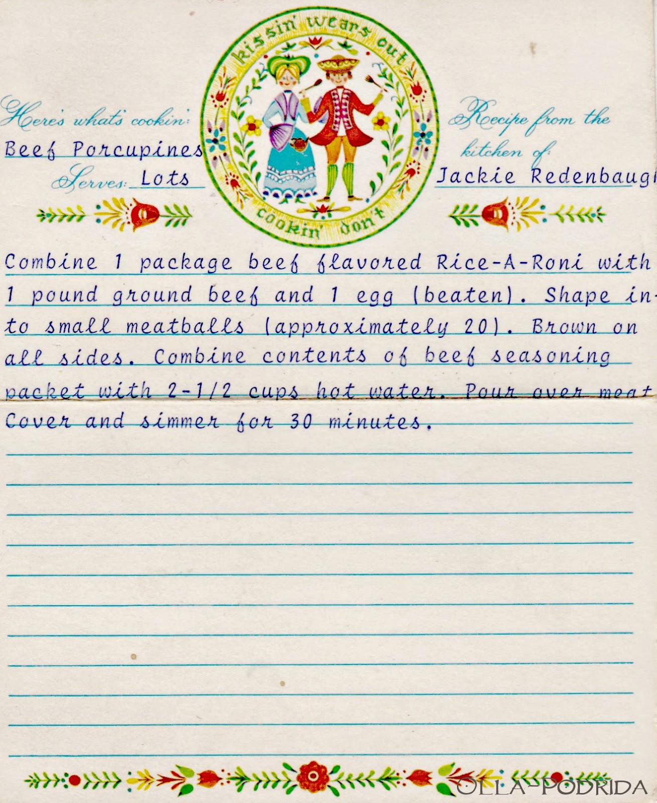 Olla-Podrida: Beef Porcupines