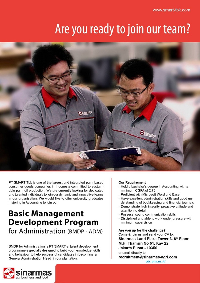 Recuritment Basic Management Development Program PT Smart Tbk Recuritment Basic Management Development Program PT Smart Tbk