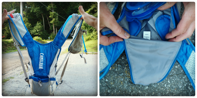 View of the CamelBak Marathoner Vest , highlighting the strap attachment points