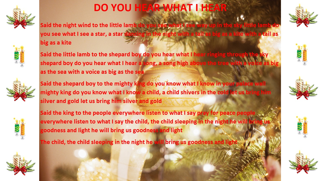 O Christmas tree - Christmas lyrics songs decoration ideas: Christmas lyric slides
