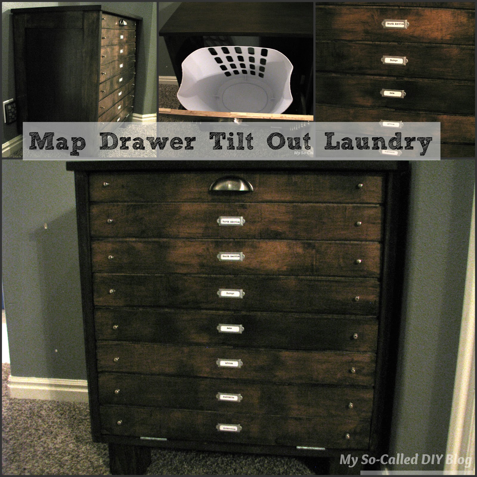 My SoCalled DIY Blog Map Drawer Tilt Out Laundry