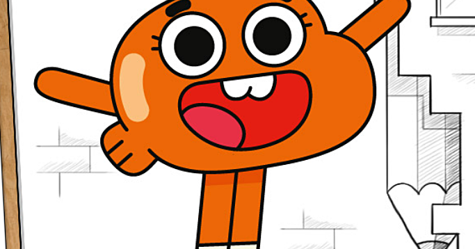 How to draw Gumball Darwin step by step.