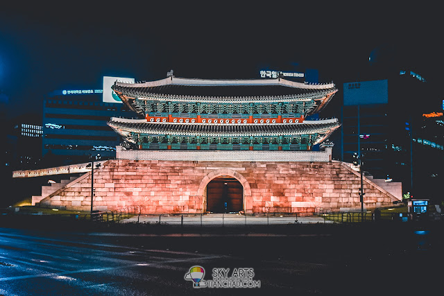 Sungnyemun Gate At Night namdaemun gate at night