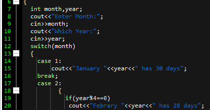 Program that show Days of the Month of any year. - C++ Programmer