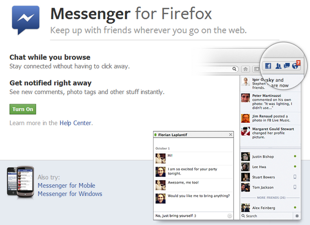 Cara Mengaktifkan dan Mematikan Facebook Messenger for Firefox