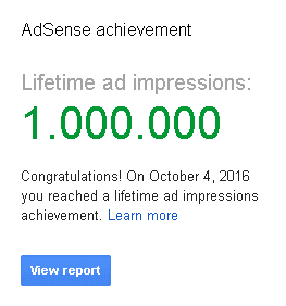 Prestasi Adsense - AdSense achievement