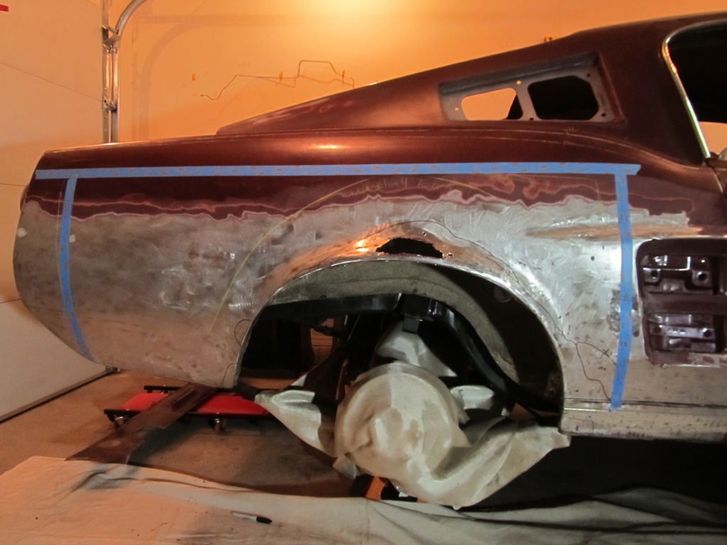 Quarter Panel repairs cutting out the bad metal