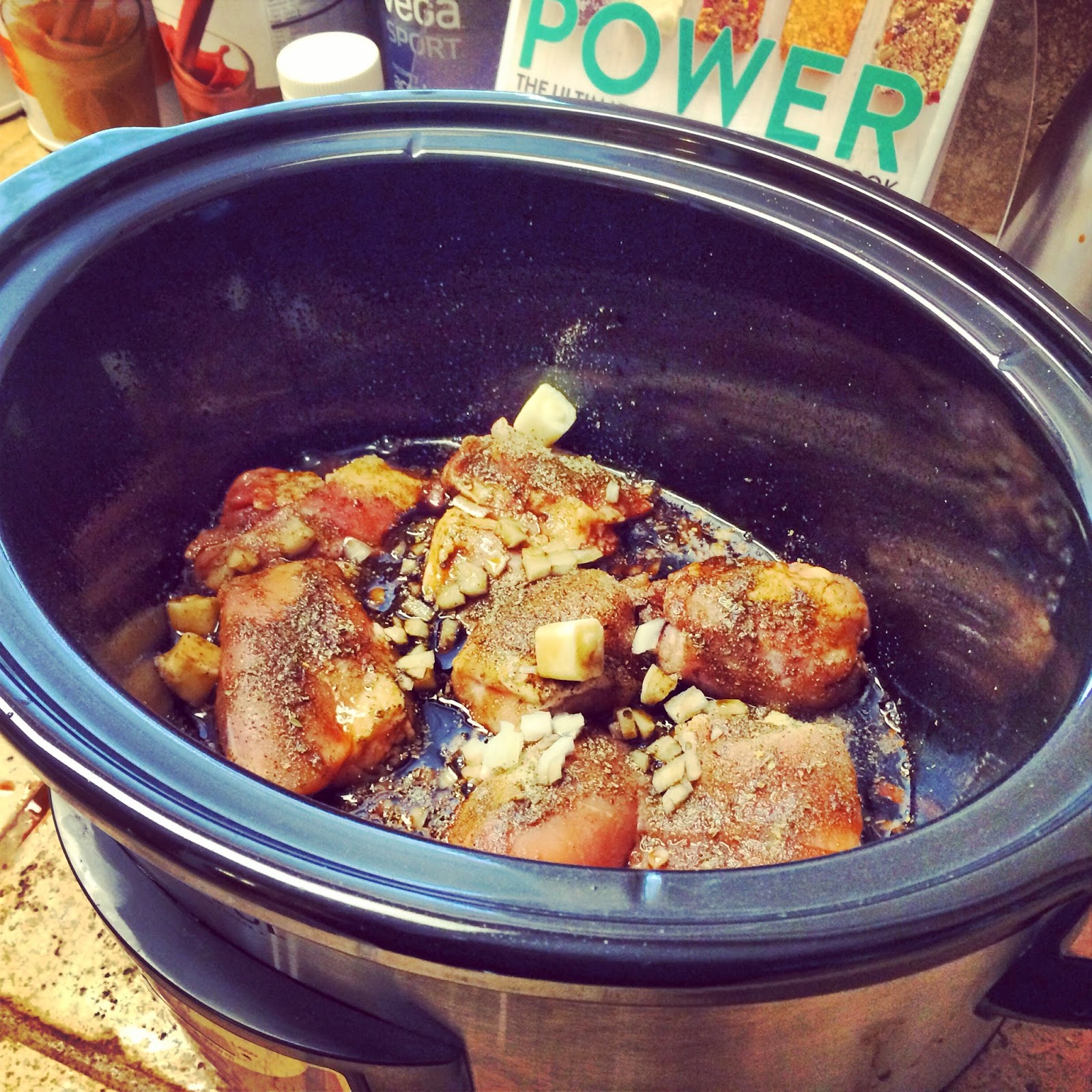 Stracciatella Slow Cooker Balsamic Chicken Thighs
