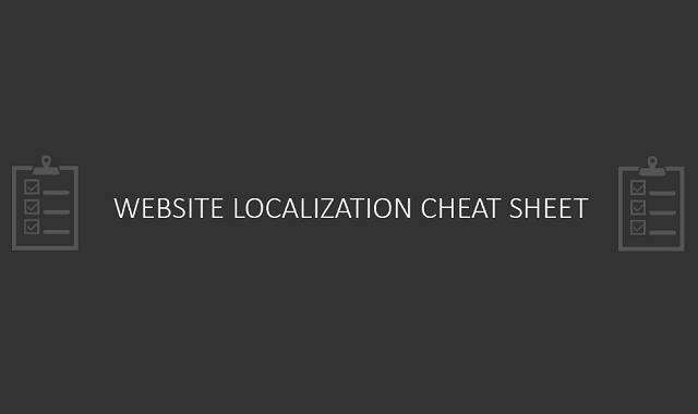 Website Localization Cheat Sheet
