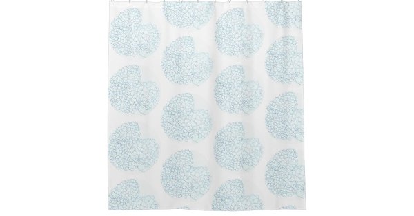 Blue Hydrangea Shabby Chic Shower Curtain