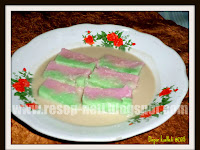 Resep Kue Jongkong Pelangi ( Rainbow Jongkong Cake Recipe )