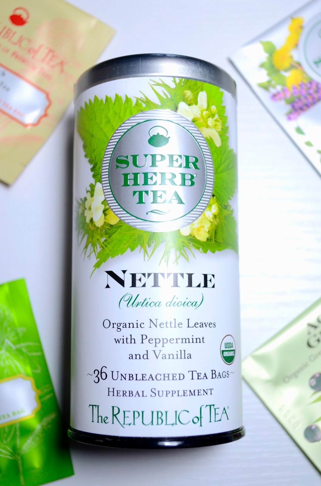 April Sixsmith Tea Time Republic of Tea Super Herb Nettle Tea