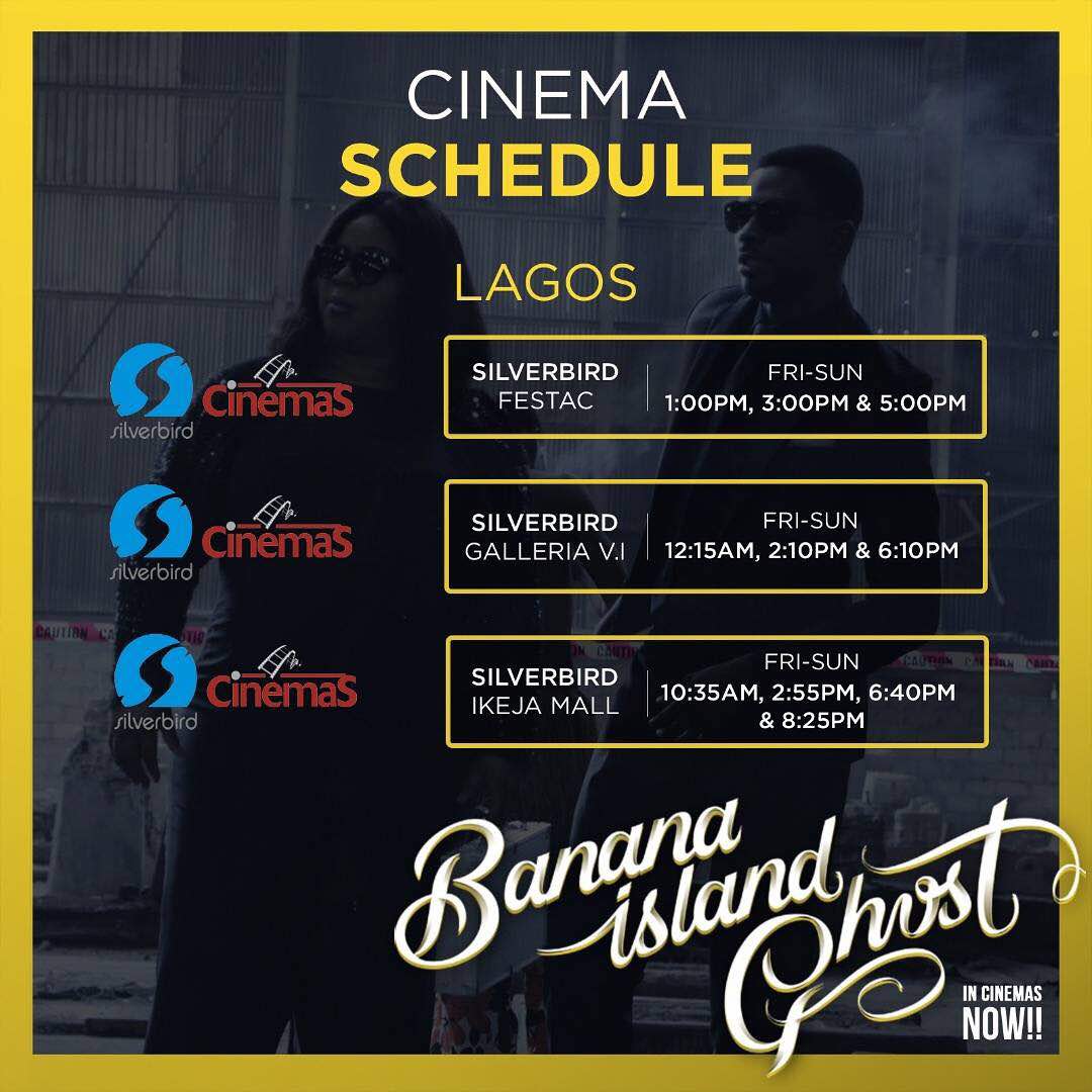 Cinema Schedule For Banana Island Ghost CINEMA SHED