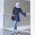 Ootd Hijab Rok Celana Biru