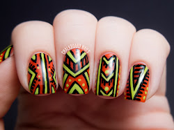 african nail opi patterned tink nicole nails tribal chalkboard designs chalkboardnails matte