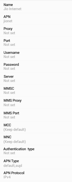 Jio APN Settings for LYFReliance Jio APN Settings for LYFReliance