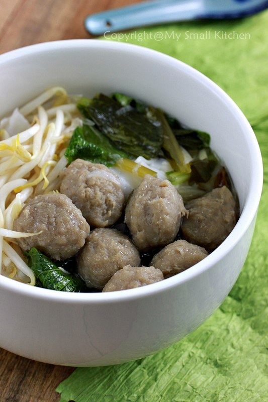 My Small Kitchen Koay Teow Soup with Meatballs