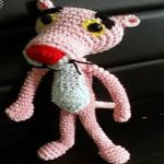 patron gratis la pantera rosa amigurumi