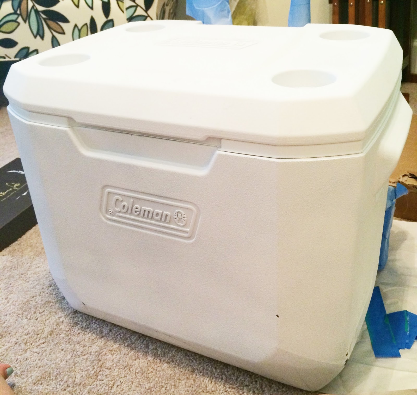 Happiness and Heather How to Paint and Seal a Cooler