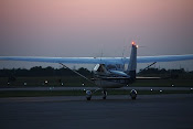 Departing Denton, Texas after sunset