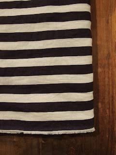 toujours stole navy border printed linen cloth