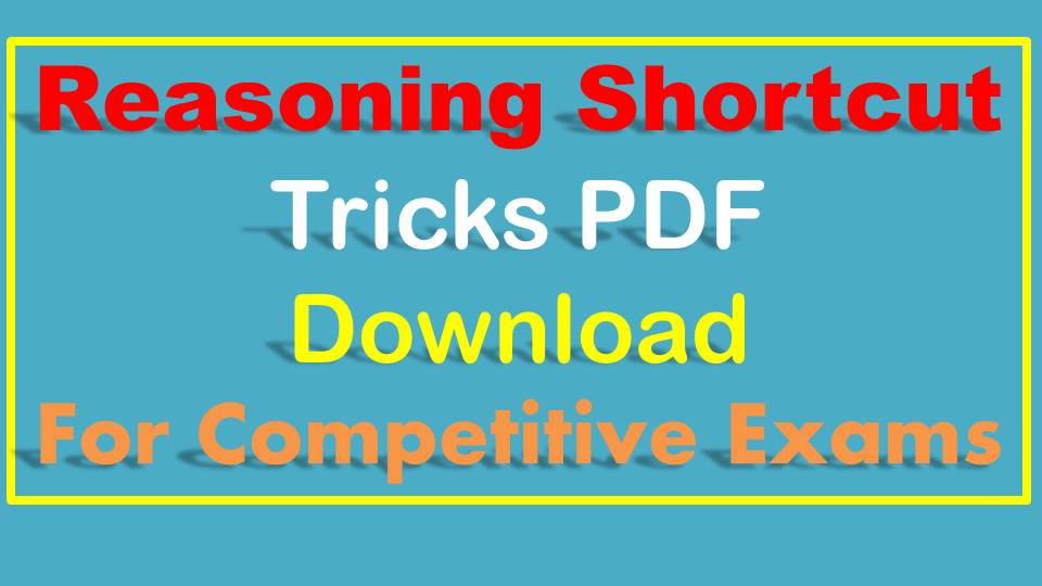REASONING SHORTCUTS FOR BANK EXAMS PDF