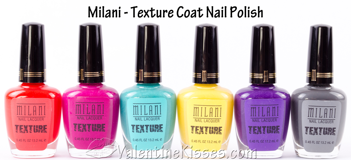 Valentine Kisses: Milani Texture Creams Nail Polish - all 6 shades ...