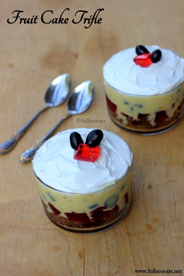 Fruit Cake Trifle Full Scoops A food blog with easy,simple & tasty recipes!