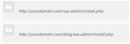 WordPress Installation WordPress Installation URLs