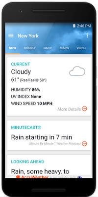 تطبيق AccuWeather لمعاينة الطقس والحرارة مدفوع للاندرويد