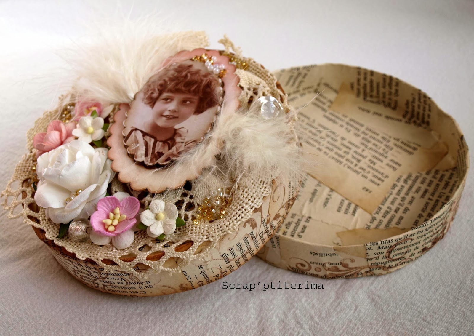 Scrap'ptiterima coffret vintage fraîchement fleuri