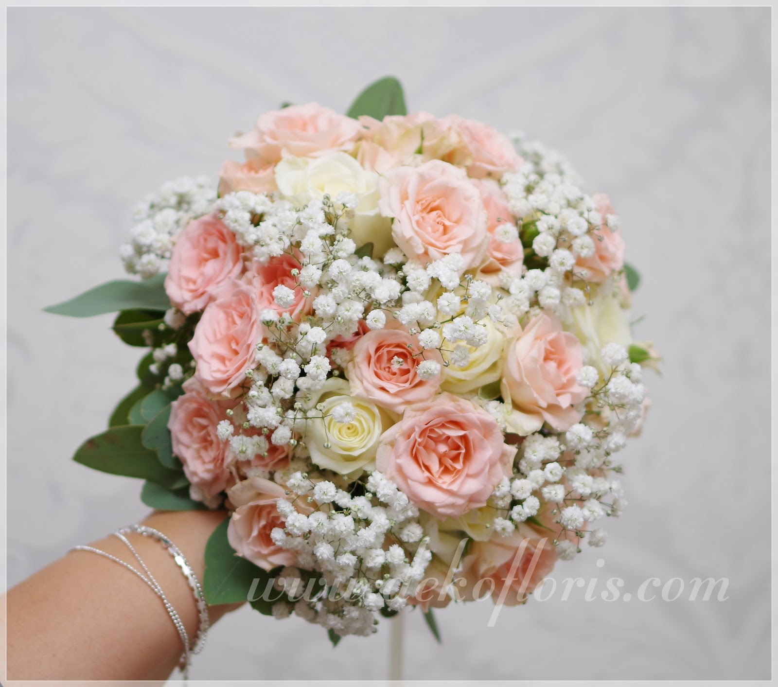 Dekoracje i bukiety ślubne - opolskie: Romantyczny różowy bukiet ślubny ...