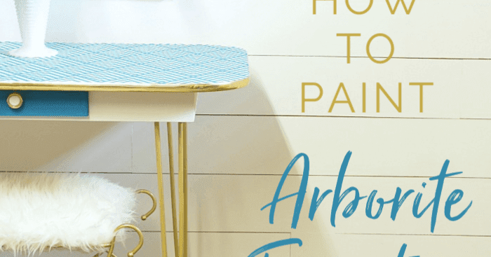 How To Paint Arborite Retro Dining Tables The Interior Frugalista