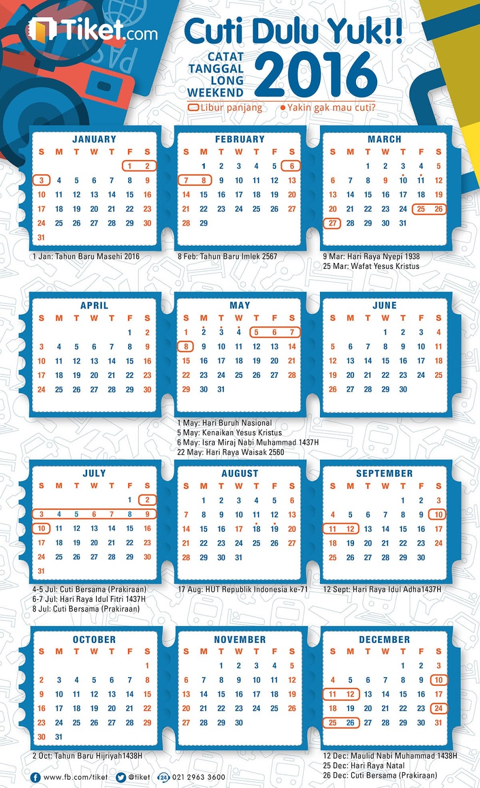 Kalendar Libur Nasional 2016  The Traveling Cow