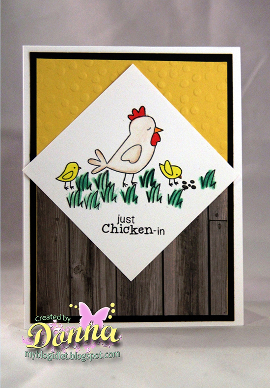 Chicken card by Donna Idlet for Newton's Nook Designs | Chicken Scratches Stamp set