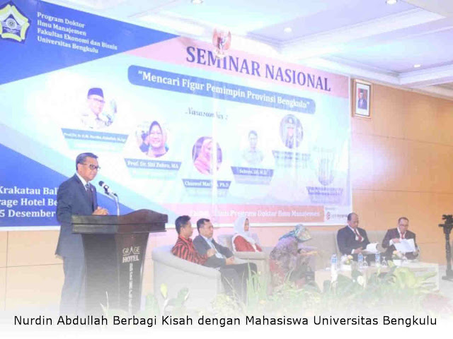 Nurdin Abdullah Berbagi Kisah dengan Mahasiswa Universitas Bengkulu Nurdin Abdullah Berbagi Kisah dengan Mahasiswa Universitas Bengkulu