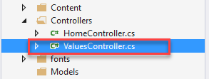 values controller