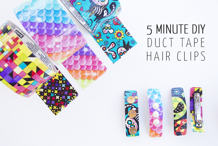 5 Minute Diy Duct Tape Hair Clips