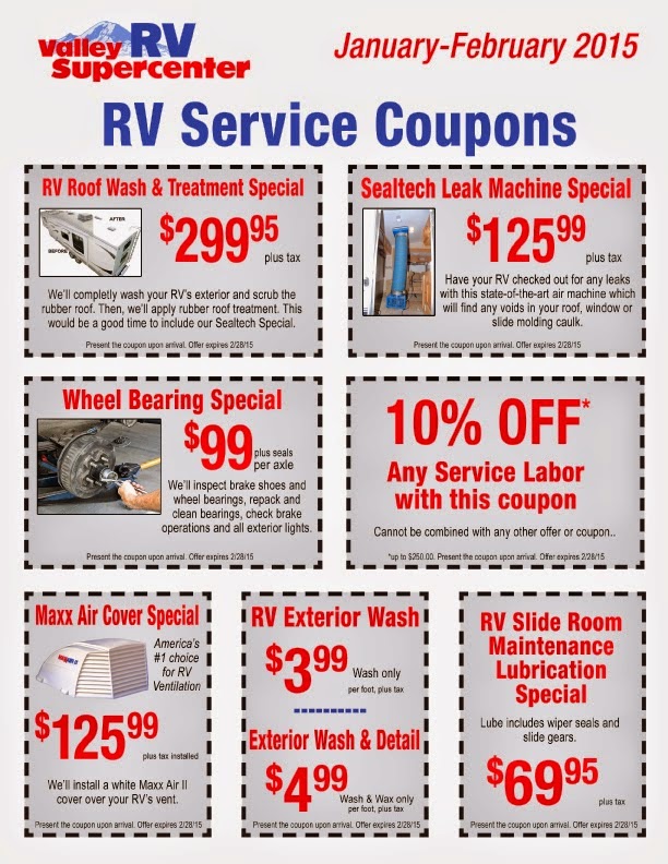 NW RVenture RV Service Specials!