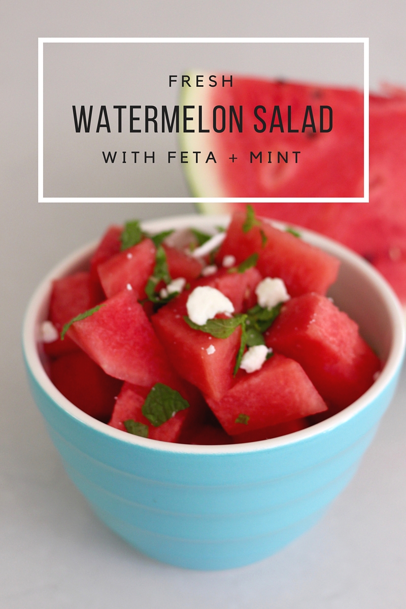 ice cream + french fries Fresh Watermelon Salad with Feta & Mint