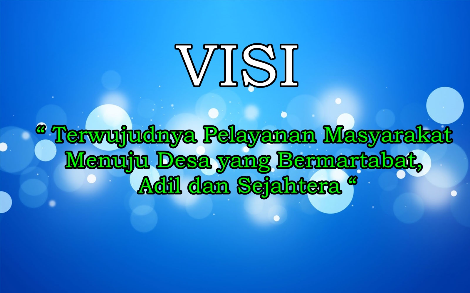 DESA LAMBANGSARI: VISI & MISI