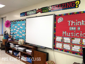Music classroom set up and decorating ideas galore! Check out this article for ideas for decorations, bulletin boards, classroom organization, music class management, room set up strategies and more.  It is definitely more than just pictures of music classrooms and bulletin boards.  It is inspiration!