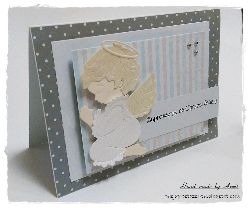 Hand Made By Anett Zaproszenia Na Chrzest