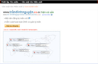 Tên miền Tiếng Việt trên Co.Cc Tên miền Tiếng Việt trên Co.Cc