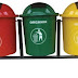 Tong sampah fiberglass (tempat sampah taman) 3 warna