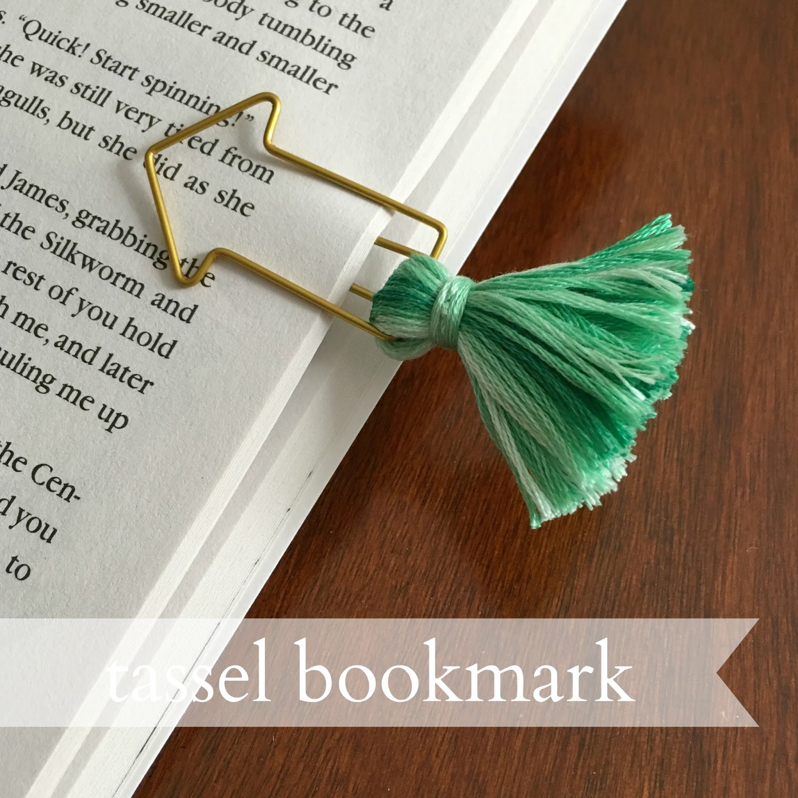 live a little wilder tassel bookmark {tutorial}