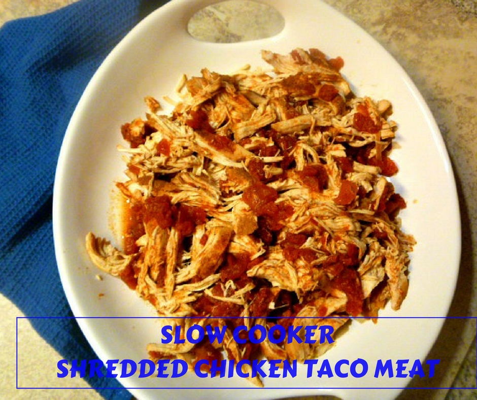 Slice of Southern Slow Cooker Shredded Chicken Taco Meat