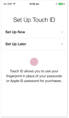 set up touch id iphone